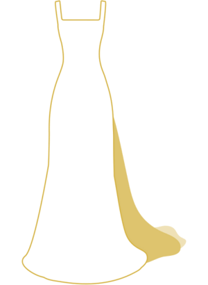 Silhouette von Brautkleidstilrichtung A-Linie